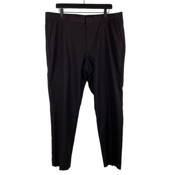 Perry Ellis Dress Pants Mens Size 38X30 Dark Purple Pockets Slim Fit - Picture 1 of 7